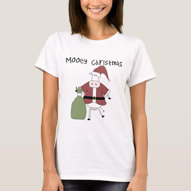 Mooey Cow Navidades camisetas y regalos (Anverso)