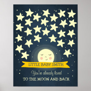 Moon Baby ducha libro de visitas Stars To the moon