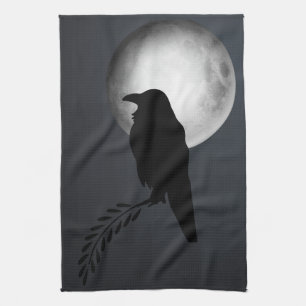 Moon & Crows, Black Bird Kitchen Toalla Raven