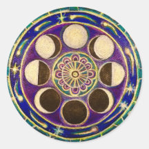 Moon Cycle Mandala Pegatina