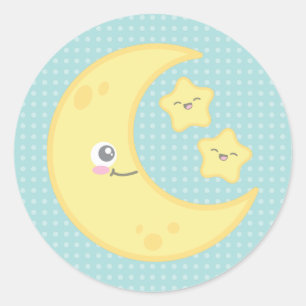Moon de Kawaii y Pegatinas de estrellas