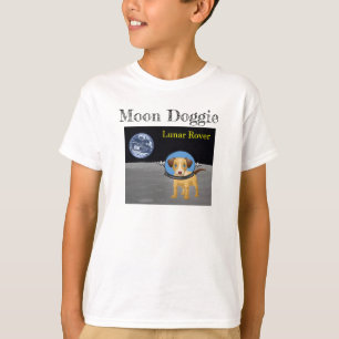 Moon Doggie Rover Lunar en la camiseta del espacio