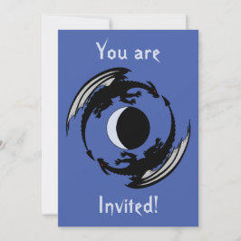 Moon Dragons Fantasy Design Invitación