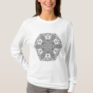Moon Maidens Mandala Larga camiseta de manga