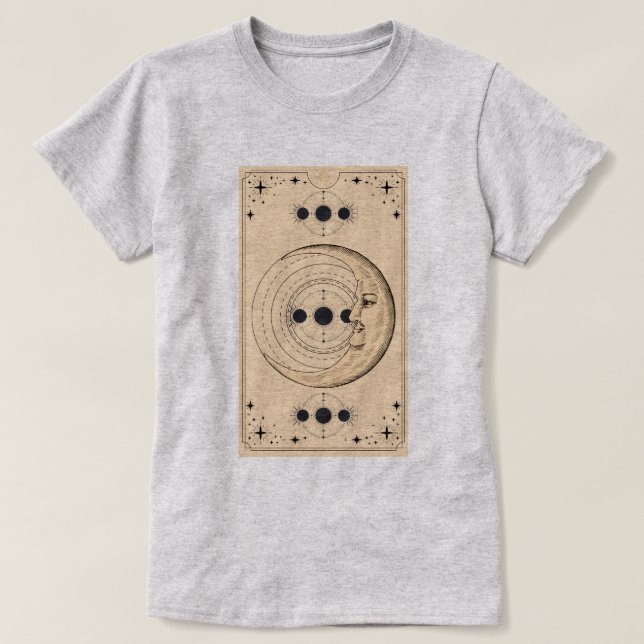 Moon Phases Tarot Camiseta relajada (Diseño del anverso)
