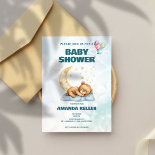 Moon & Stars llevan invitación de Baby Shower