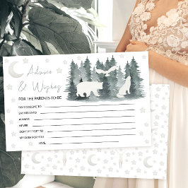 Moon stars woodland baby ducha tarjeta de consejo 