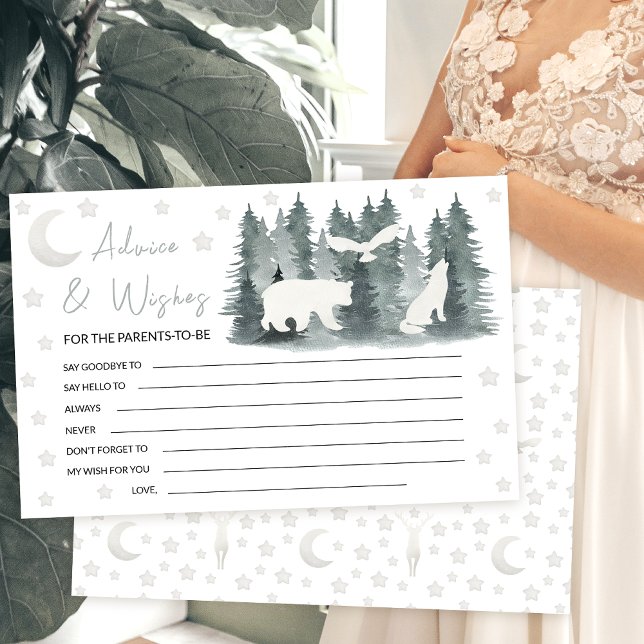 Moon stars woodland baby ducha tarjeta de consejo  (Subido por el creador)