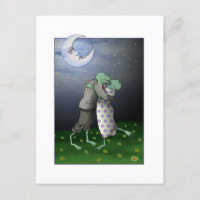 Moon Waltz - Tarjeta de ranas para el aniversario