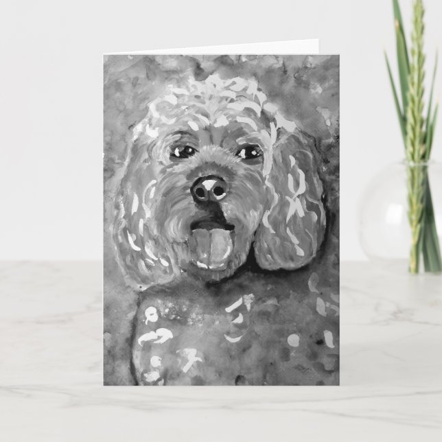 Mooncards, Cavapoo, mascota, tarjeta de (Anverso)