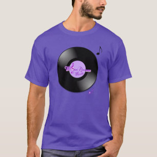 MoonDreams Music Record camiseta morada de hombres