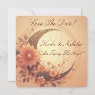 Moonflower Save The Date Boda Invitación