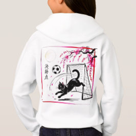 Moonlit Cherry Blossom Cat Soccer for japaness art