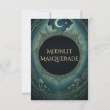 Moonlit Masquerade Elegant Halloween RSVP