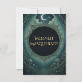 Moonlit Masquerade Elegant Halloween RSVP