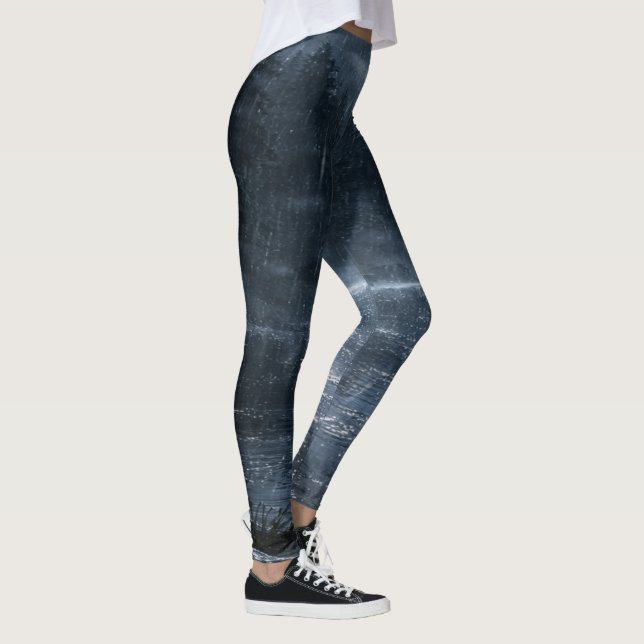 Moonlit Rain Lake Leggings - Atmospheric Design (Derecha)