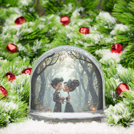 Moonlit Vows – A Cute Gothic Wedding Moment. 