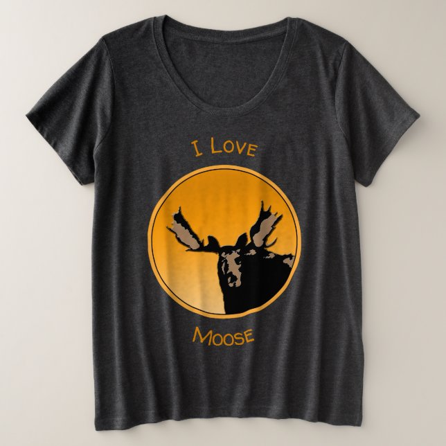 Moose al atardecer - Original Wildlife Art (Anverso del diseño)