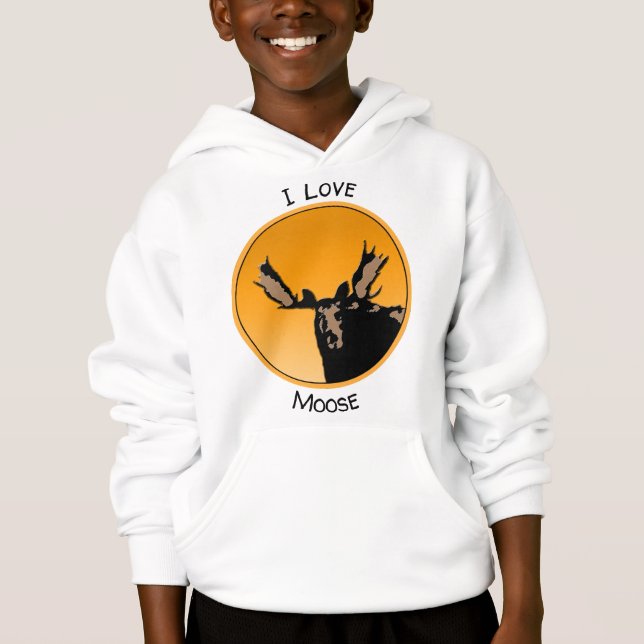 Moose al atardecer - Original Wildlife Art (Anverso)