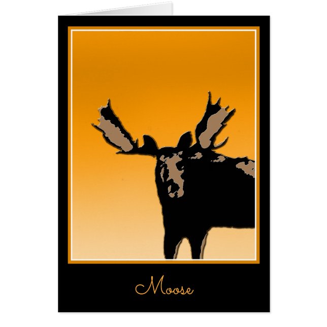 Moose al atardecer - Original Wildlife Art (Frente)