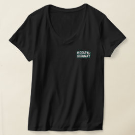 Moose en la camiseta de una mujer de la autopista