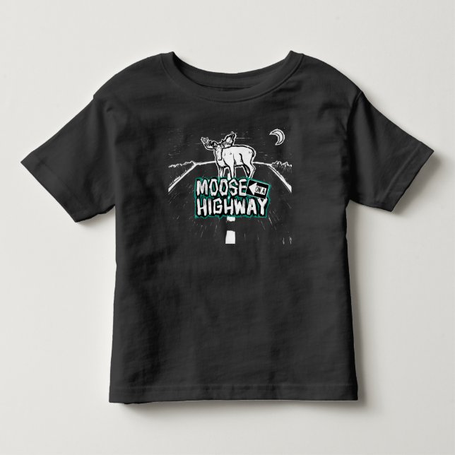Moose en una pequeña camiseta de la autopista (Anverso)