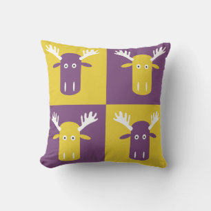 Moose Head Pop Art lanzar almohadas