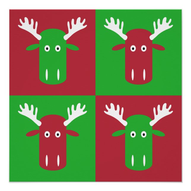 Moose Head Pop Art poster (Anverso)