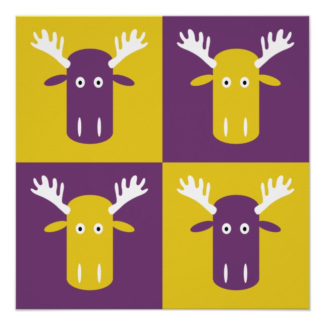 Moose Head Pop Art poster (Anverso)