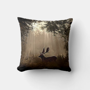 Moose in Shadows Cojín decorativo