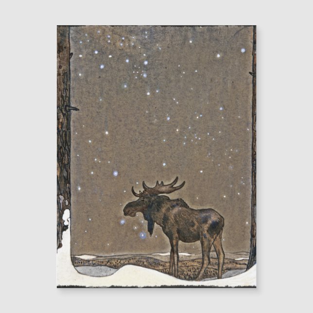 Moose in Snow (Anverso)