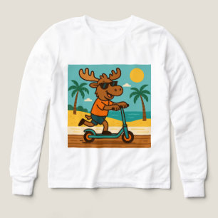 Moose on Loose - Beach Adventure T-Shirt por K