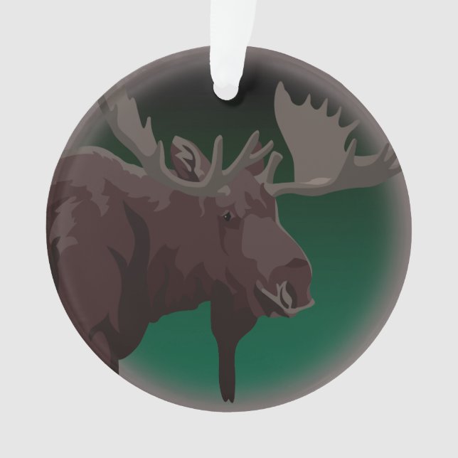 Moose Ornaments Moose Art Decoraciones navideñas (Anverso)