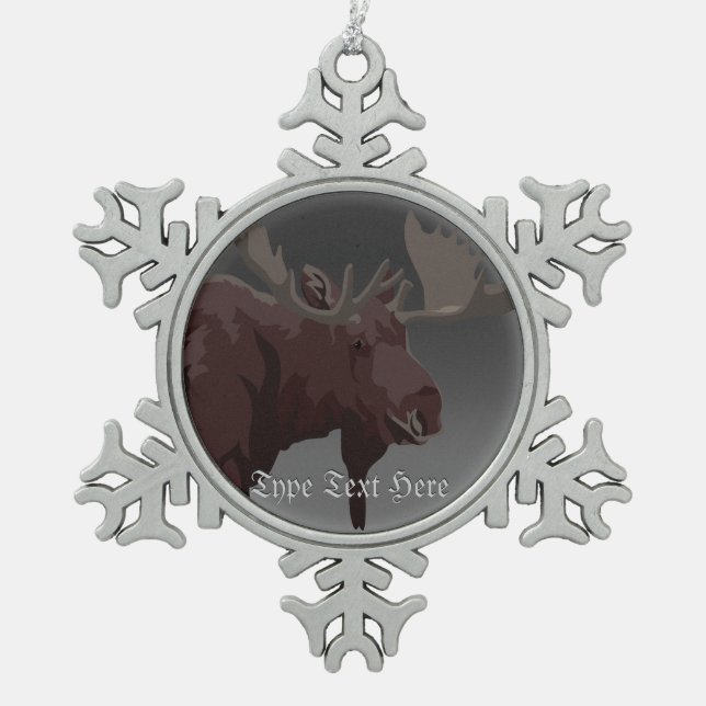 Moose Ornaments Moose Art Decoraciones navideñas (Anverso)
