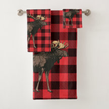 Moose Red Black Plastic Pattern