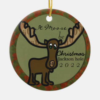 Moose ser navidades ornamento familiar Jackson Hol