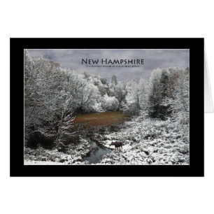 Moose solitario en una nevada tarjeta Oxbow New Ha