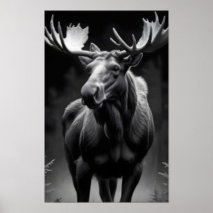 Moose Wildlife Majestic Nature Life Poster de Arte