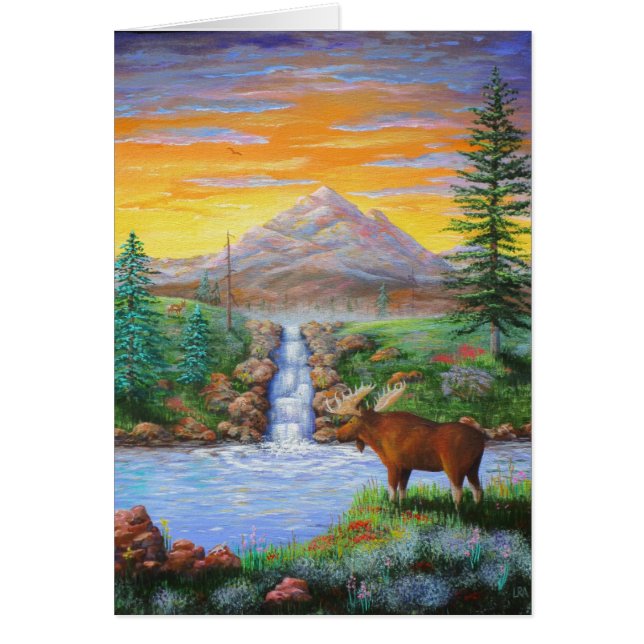 Moose Wildlife Mountains Creationarts (Frente)