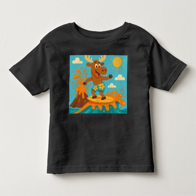 ¡Moosecano Splash! - Niños camisetas del volcán So (Anverso)