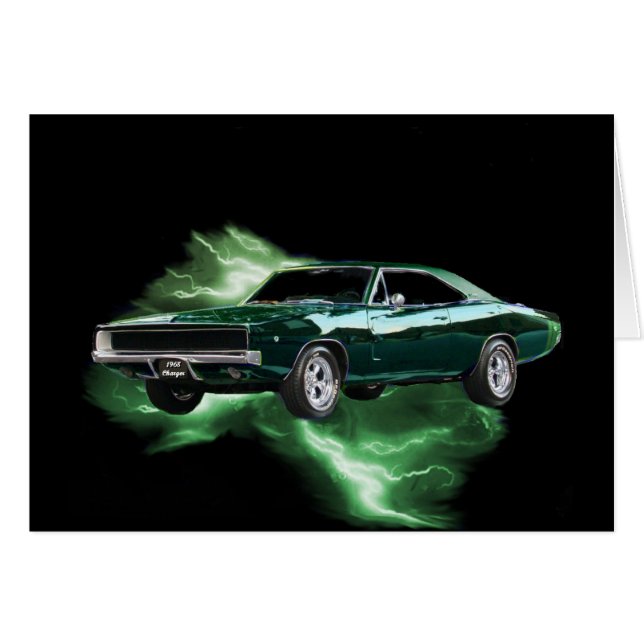 Mopar: Cargador Dodge '68 con rayo verde (Anverso (Horizontal))