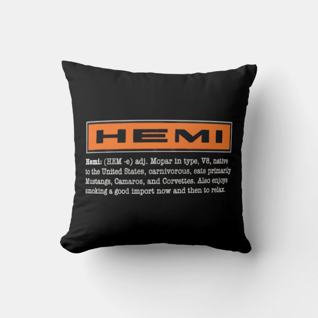 Mopar - Cojín decorativo HEMI (Anverso)