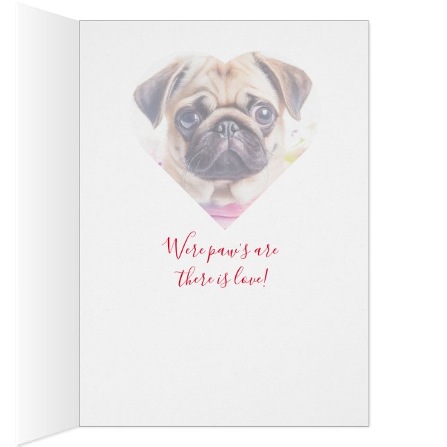 Mops Valentinstagkarte  (Interior (Derecha))