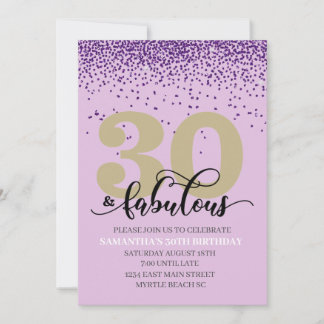 Morado 30 y fabulosa invitación a la fiesta de cum