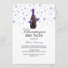Morado Bridal Ducha Champán Brunch Invitación