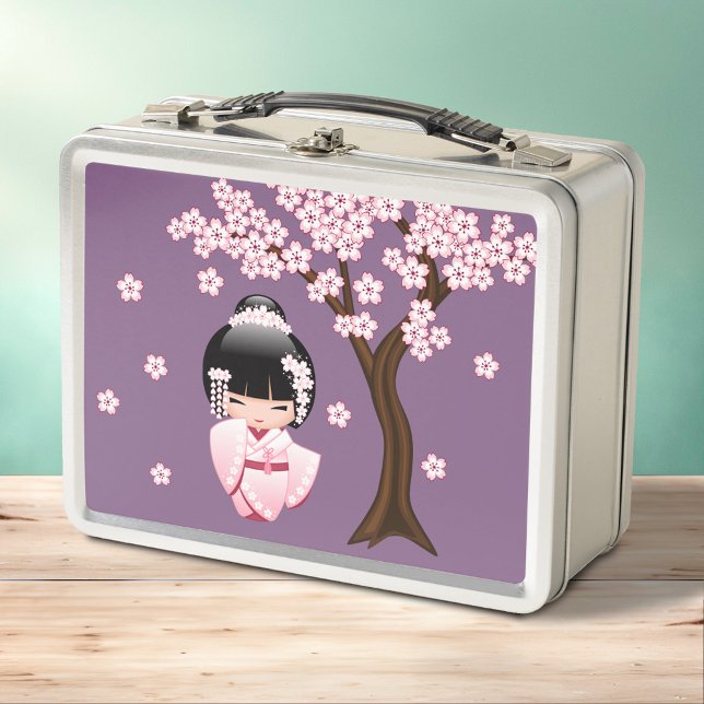 Morado Chica Geisha Kokeshi Muñeca Cute Geisha (Subido por el creador)