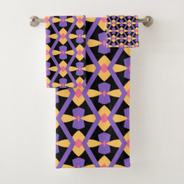 Morado decorativo y amarillo