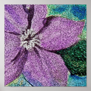 Morado Flor Mezcla de medios arte digital