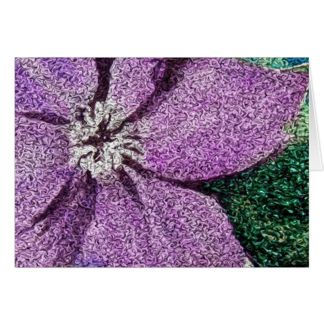 Morado Flor Mezcla de medios arte digital (Anverso (Horizontal))