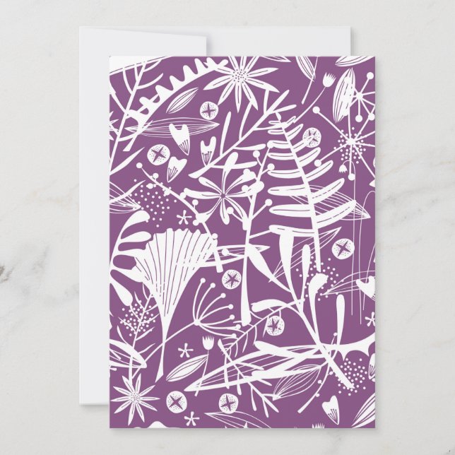 Morado floral botatánico moderno (Anverso)